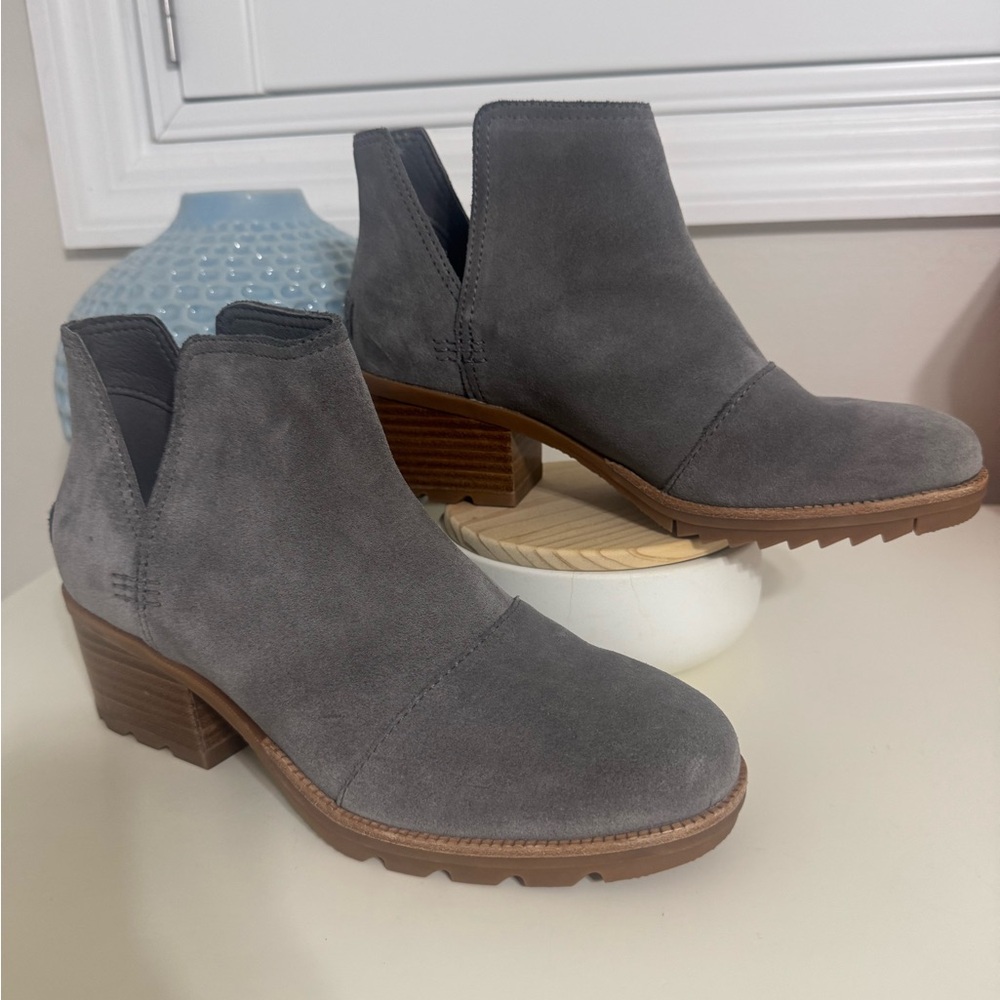 Sorel Gray Suede Ankle Boots